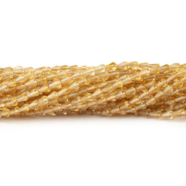 3x2.5-4x3mm Citrine Straight Drilled Faceted Tear Drop 18 inch 130 Beads (ONLINE ORDER ONLY)