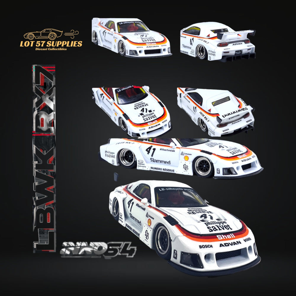 Inno64 Mazda RX-7 LBWK in White 1:64 IN64-LBWK-RX7-02 (ONLINE ORDER ONLY)