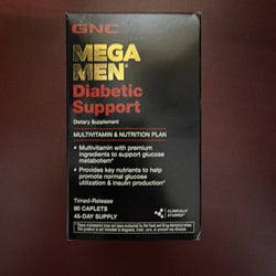 GNC Mega Men Diabetic Support - 90 Caplets 11/26 (ONLINE ORDER ONLY)