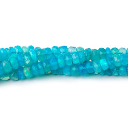 3.5-5.5mm Tropical Blue Ethiopian Opal Faceted Rondelles 16 inch 160 Beads AA (ONLINE ORDER ONLY)