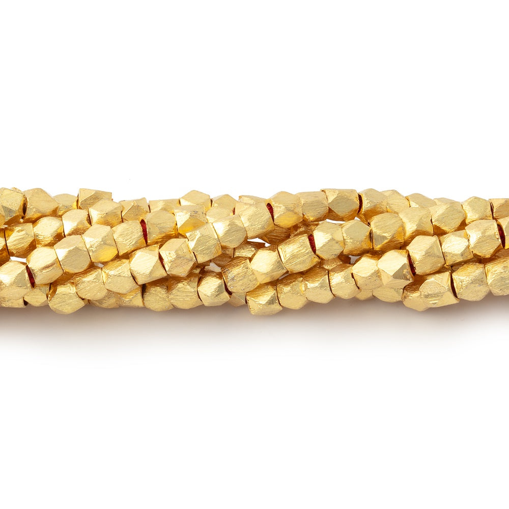 3mm Brushed Faceted Nugget Beads (ONLINE ORDER ONLY)