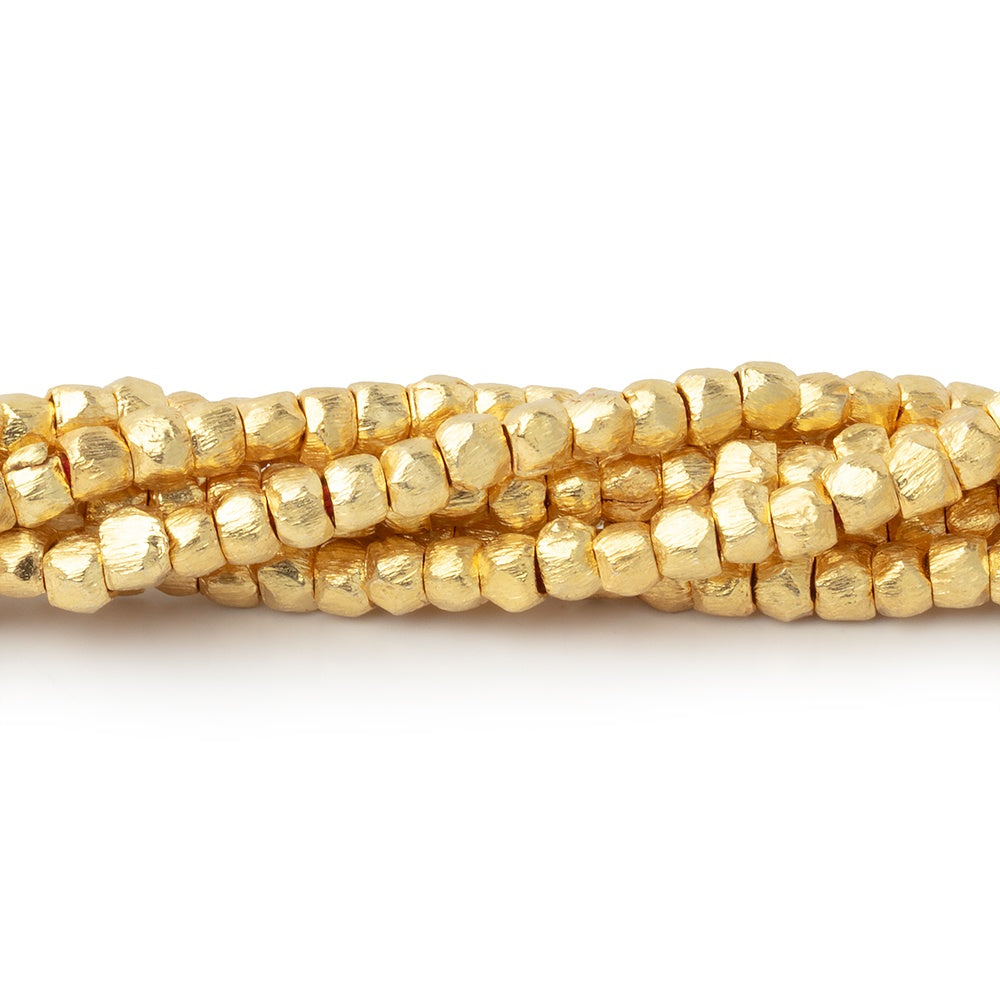 3mm Brushed Hand Cut Faceted Nugget Beads (ONLINE ORDER ONLY)