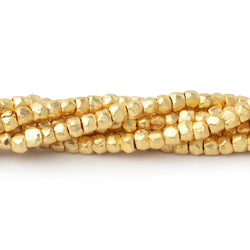 3mm Brushed Hand Cut Faceted Nugget Beads (ONLINE ORDER ONLY)