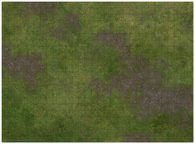Monster Scenery: 22x30" Adventure Mat - Broken Grassland / Desert Scrubland (ONLINE ORDER ONLY)
