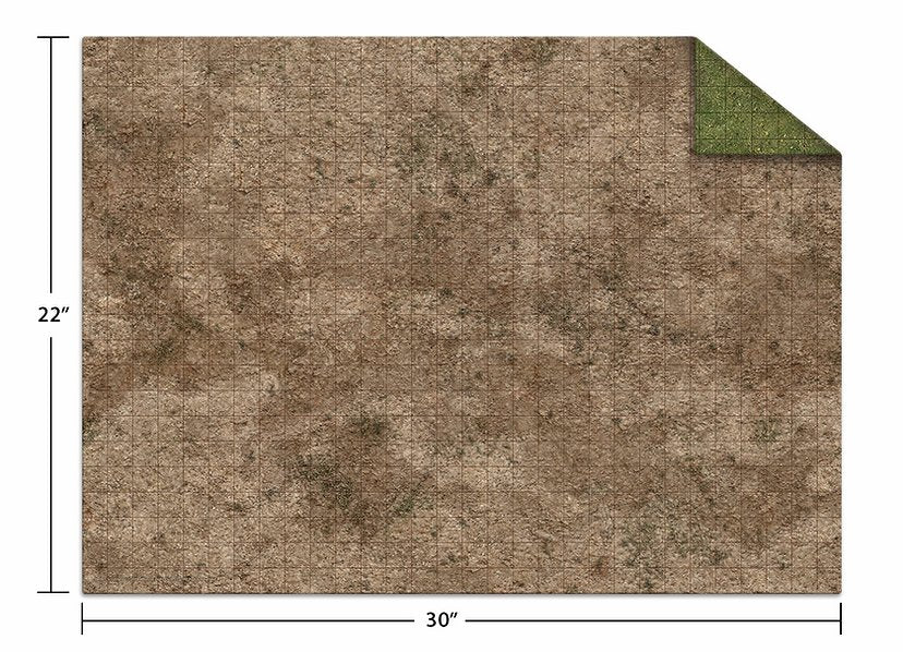 Monster Scenery: 22x30" Adventure Mat - Broken Grassland / Desert Scrubland (ONLINE ORDER ONLY)
