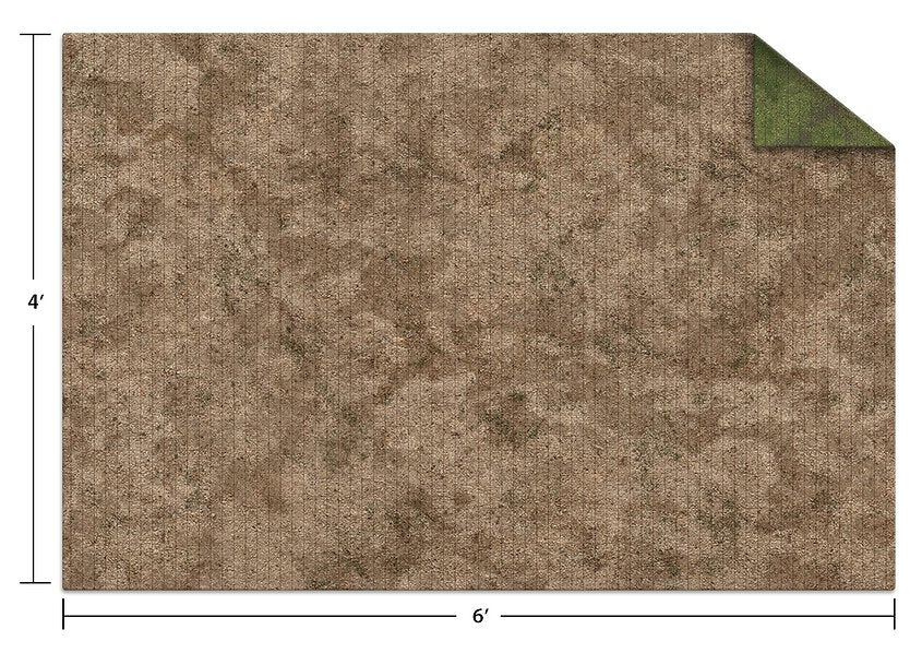 Monster Scenery: 6x4 Adventure Mat - Broken Grassland/Desert Scrubland (ONLINE ORDER ONLY)