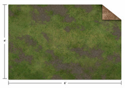 Monster Scenery: 6x4 Game Mat - Broken Grassland/Desert Scrubland (ONLINE ORDER ONLY)
