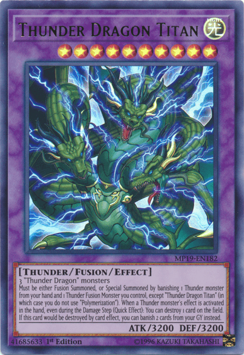 Thunder Dragon Titan [MP19-EN182] Ultra Rare (ONLINE ORDER ONLY)