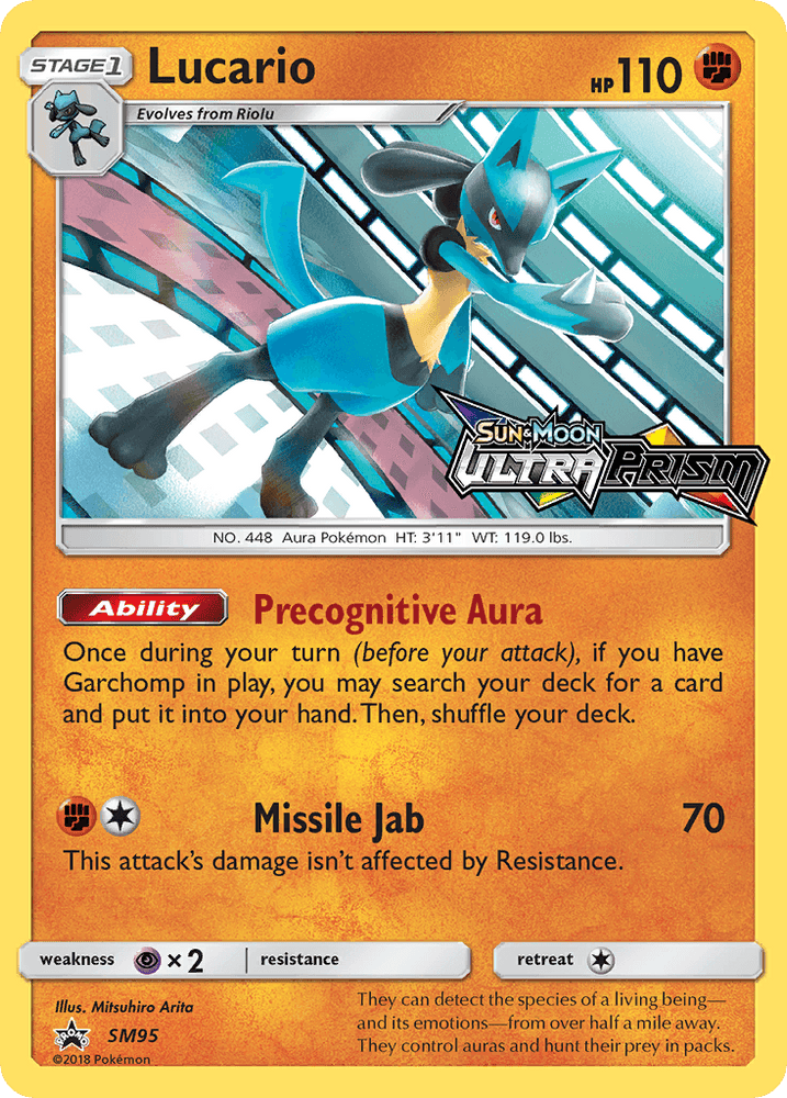 Lucario (SM95) (Prerelease Promo) [Sun & Moon: Black Star Promos] (Online Only)