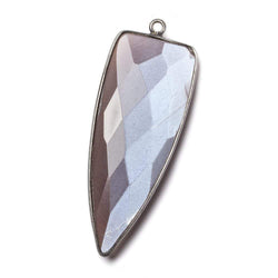 42x16mm Black Gold Bezel Chocolate Moonstone faceted point 1 focal bead (ONLINE ORDER ONLY)