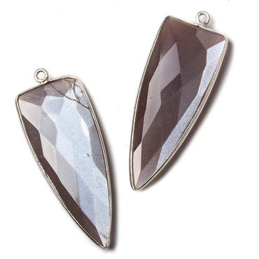 42x16mm Silver .925 Bezel Chocolate Moonstone Point 1 ring Pendant 1 piece (ONLINE ORDER ONLY)