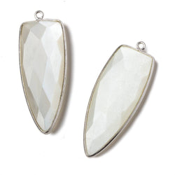 42x16mm Silver .925 Bezel White Moonstone Point 1 ring Pendant 1 piece (ONLINE ORDER ONLY)