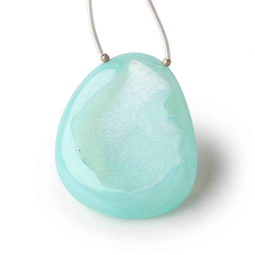 42x37mm Seafoam Blue Agate Drusy Freeform Focal 1 piece (ONLINE ORDER ONLY)