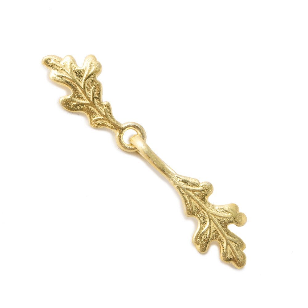 42x9mm Vermeil Clasp Oak Leaves 1 piece (ONLINE ORDER ONLY)
