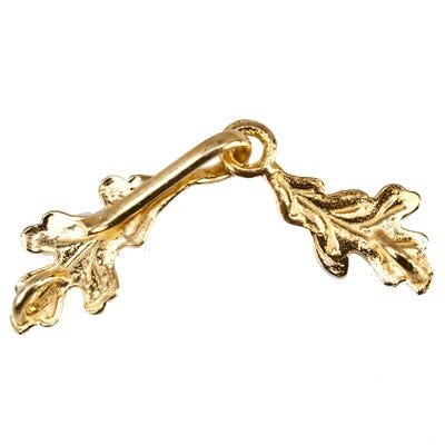 42x9mm Vermeil Clasp Oak Leaves 1 piece (ONLINE ORDER ONLY)