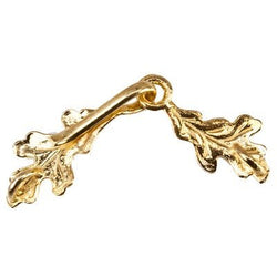 42x9mm Vermeil Clasp Oak Leaves 1 piece (ONLINE ORDER ONLY)