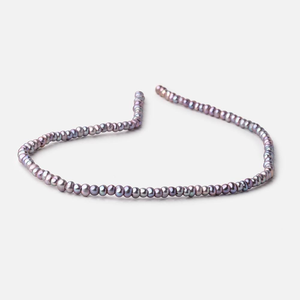 5mm Multi-Tonal Purple Off Round 2.5mm Large Hole Pearls 15 inch 120 Beads (ONLINE ORDER ONLY)