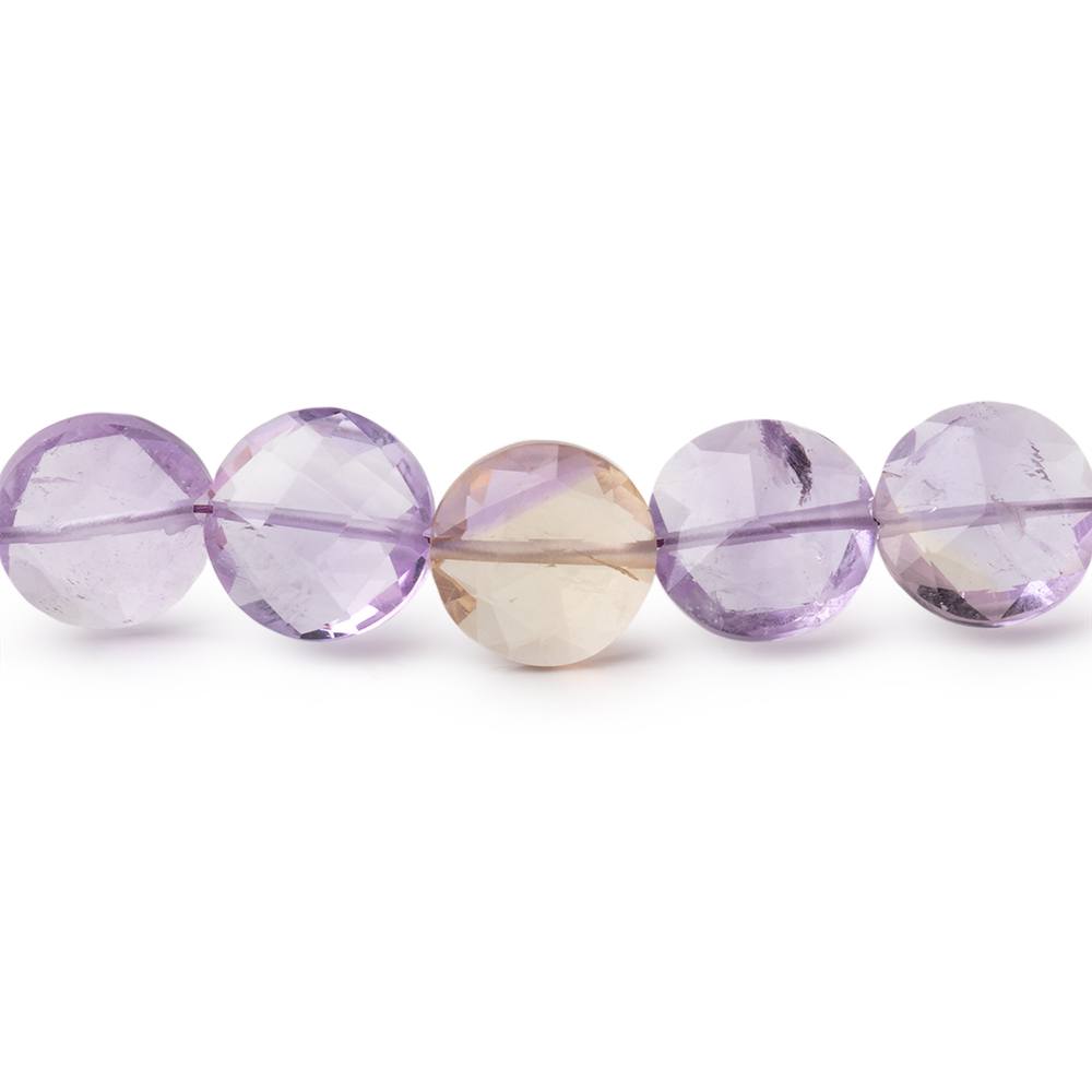 9mm Ametrine Faceted Coin Beads 16 inch 44 pieces (ONLINE ORDER ONLY)