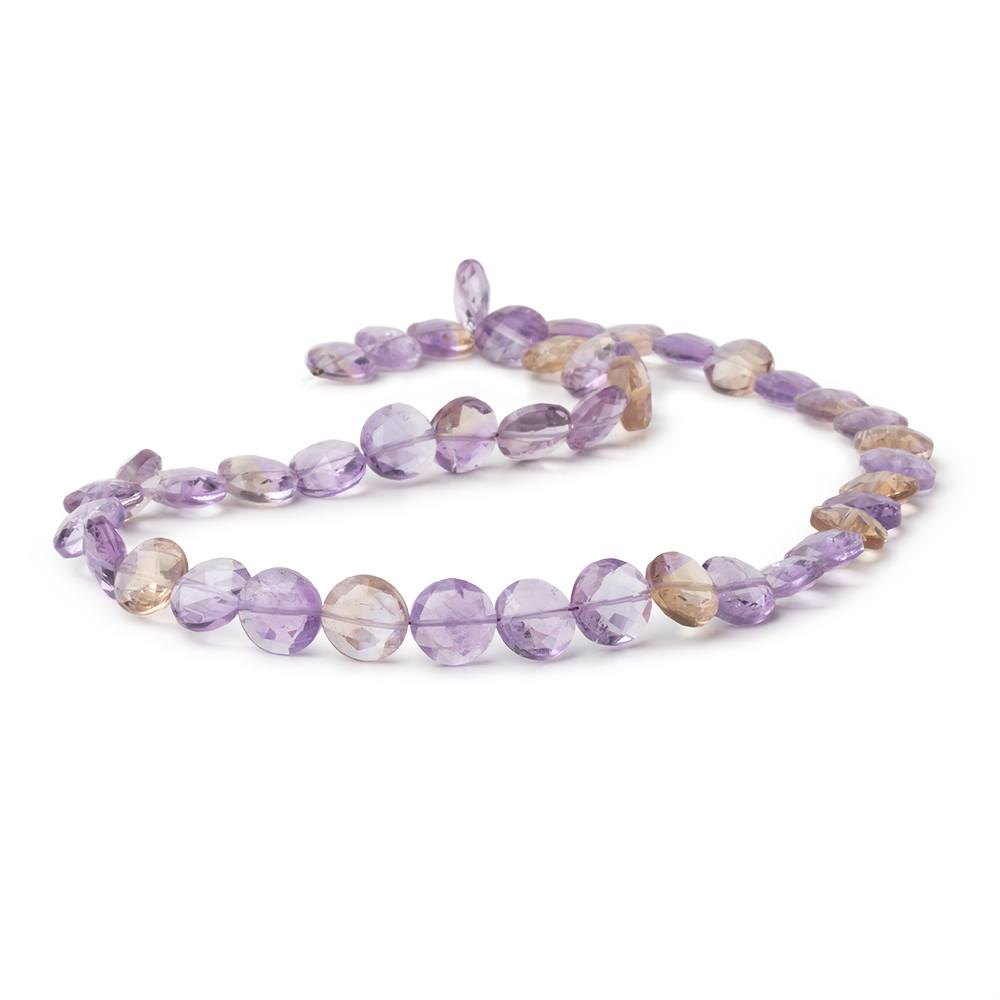 9mm Ametrine Faceted Coin Beads 16 inch 44 pieces (ONLINE ORDER ONLY)