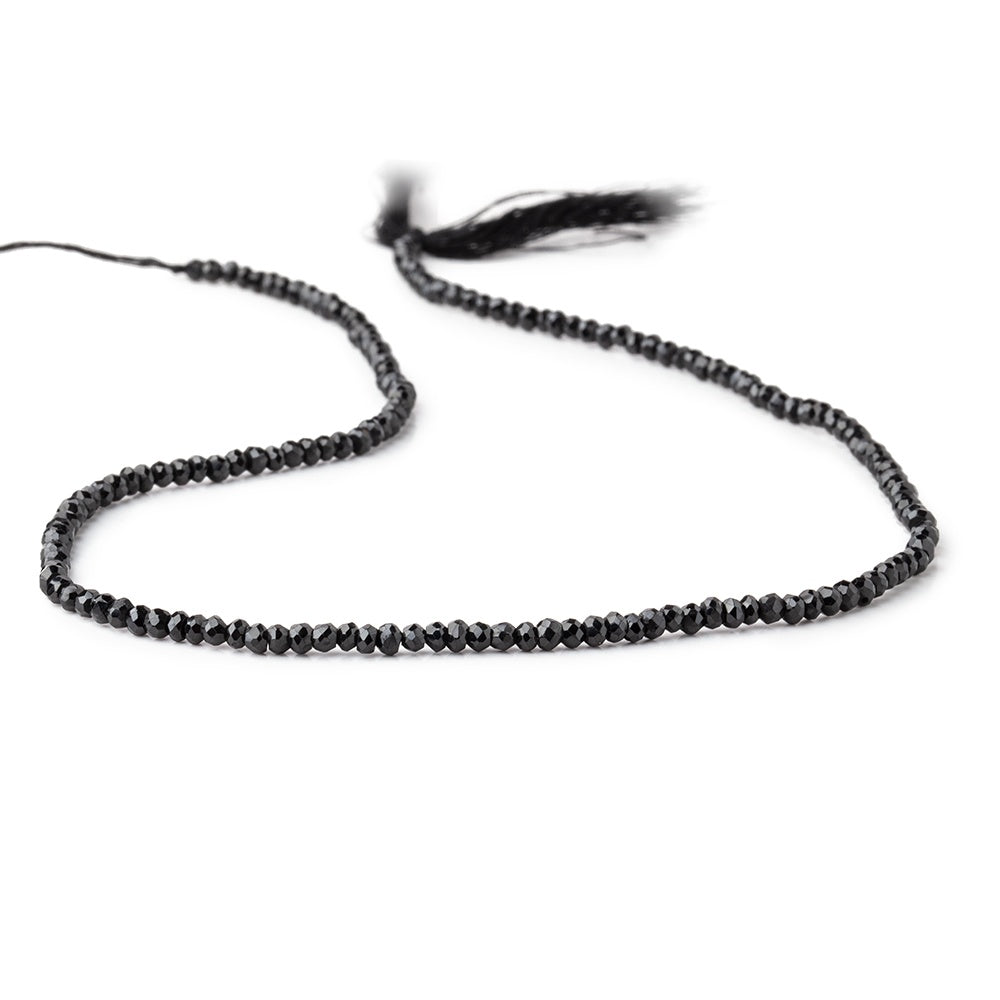 2.5-3mm Black Spinel faceted rondelle beads 13.5 inch 165 beads (ONLINE ORDER ONLY)