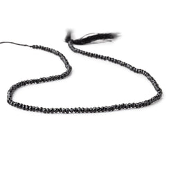 2.5-3mm Black Spinel faceted rondelle beads 13.5 inch 165 beads (ONLINE ORDER ONLY)