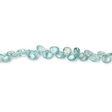 3.5-5mm Blue Zircon Plain Heart Beads 7.75 inch 76 pieces (ONLINE ORDER ONLY)