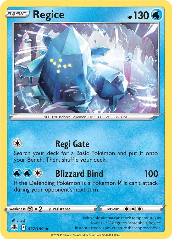 Regice (037/189) [Sword & Shield: Astral Radiance] (Online Only)