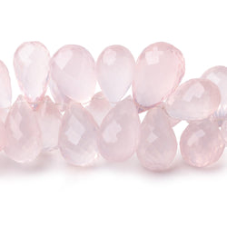 9x5-15x10mm Rose Quartz faceted tear drops 8 inch 65 beads AAA Grade (ONLINE ORDER ONLY)