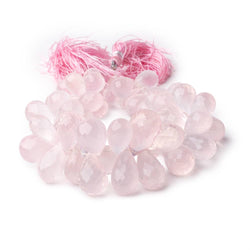 9x5-15x10mm Rose Quartz faceted tear drops 8 inch 65 beads AAA Grade (ONLINE ORDER ONLY)