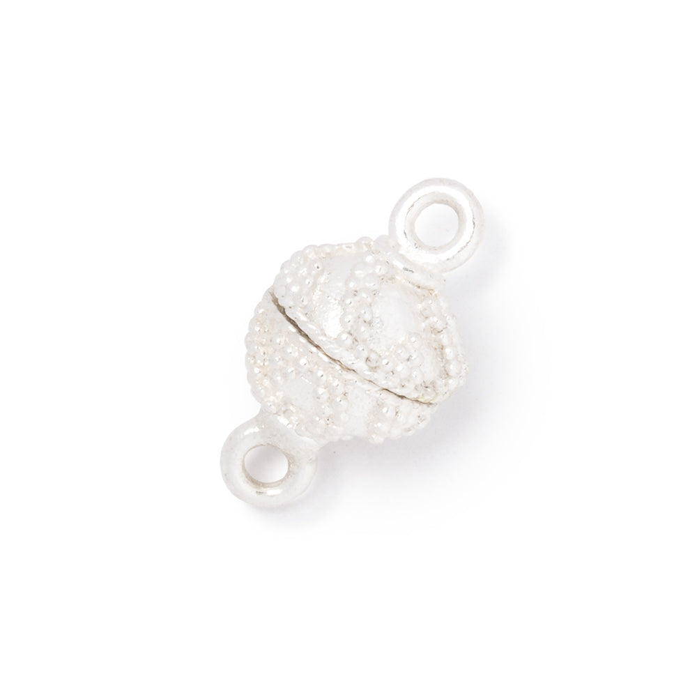 10mm Sterling Silver Plated Twisted Miligrain Magnetic Clasp 1 piece (ONLINE ORDER ONLY)