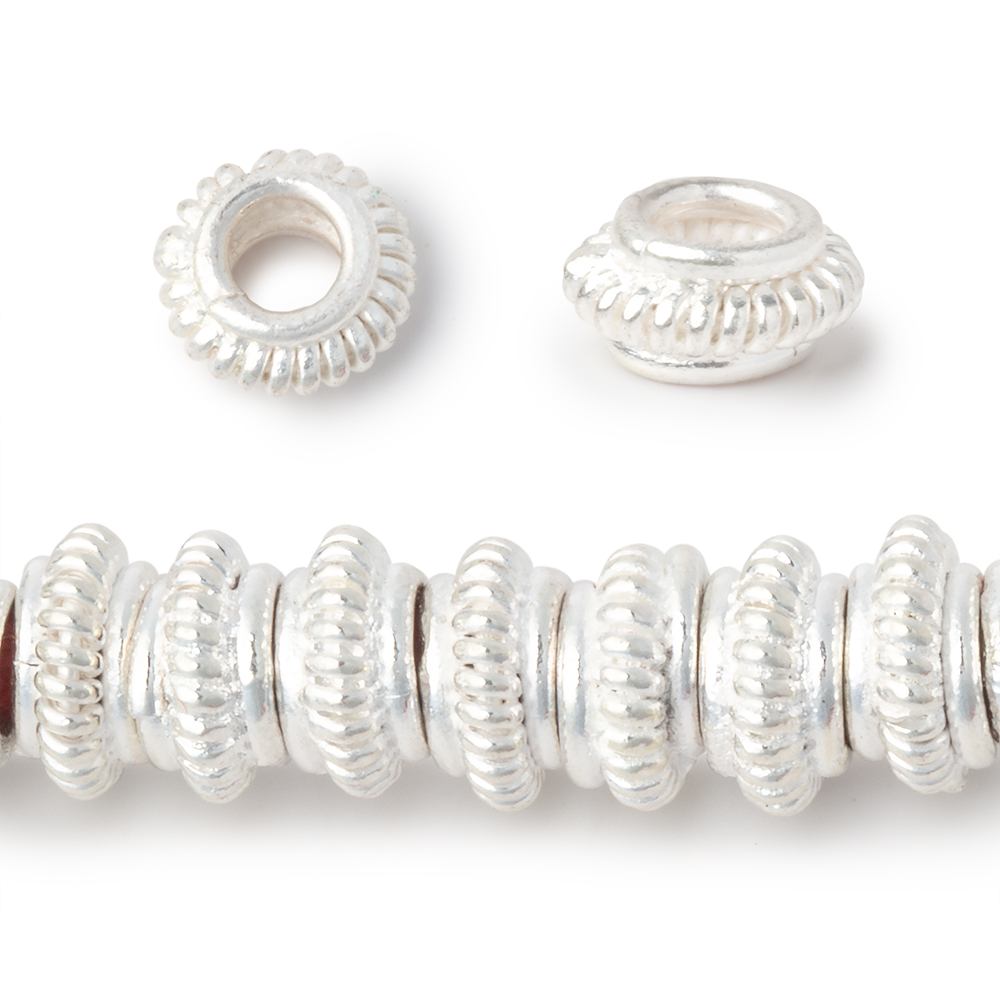 7mm Pinwheel Spacer Beads with 3mm Large Hole 8 inch Strand (ONLINE ORDER ONLY)