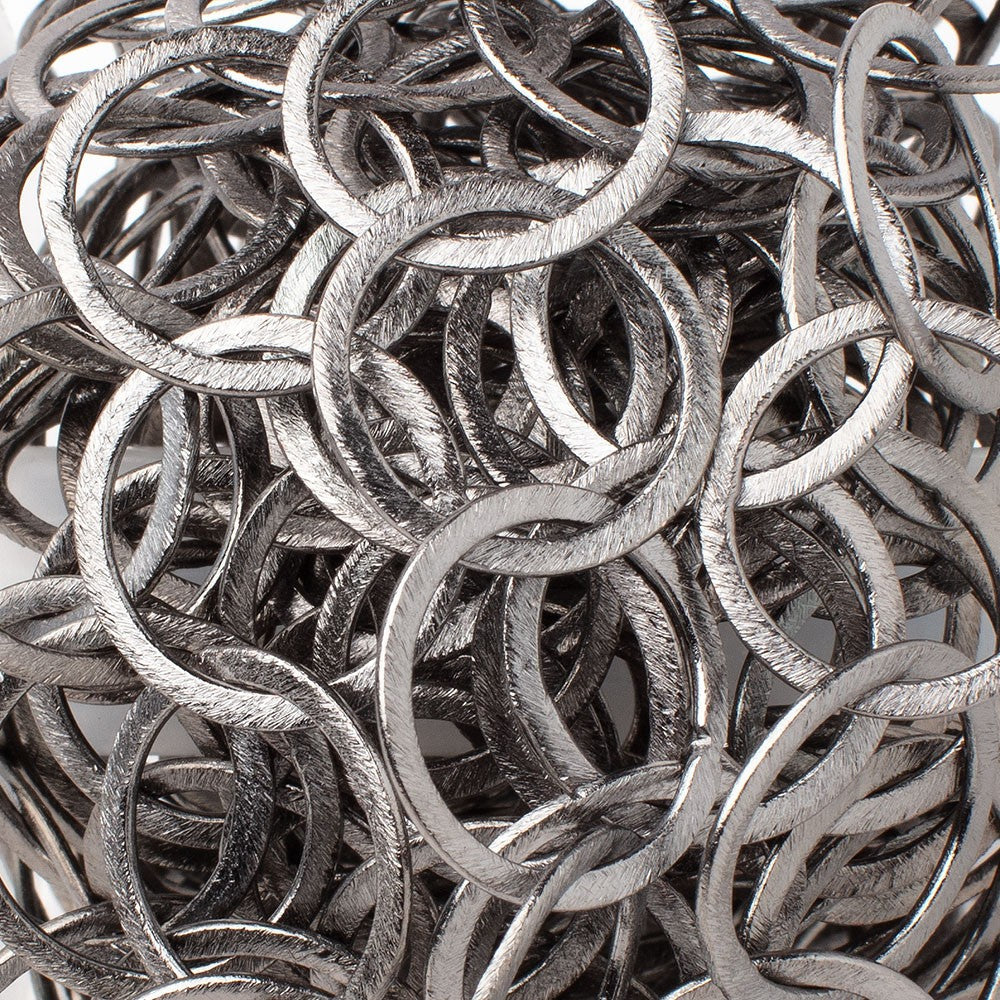 20mm Black Gold Plated Brushed Round Chain (ONLINE ORDER ONLY)