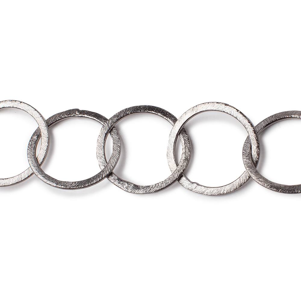 20mm Black Gold Plated Brushed Round Chain (ONLINE ORDER ONLY)