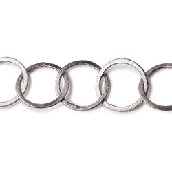 20mm Black Gold Plated Brushed Round Chain (ONLINE ORDER ONLY)