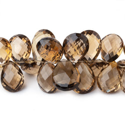 12x8-17x12mm Dark Whiskey Quartz Faceted Pear Beads 14 inch 87 pieces AAA (ONLINE ORDER ONLY)