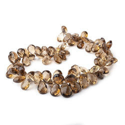 12x8-17x12mm Dark Whiskey Quartz Faceted Pear Beads 14 inch 87 pieces AAA (ONLINE ORDER ONLY)