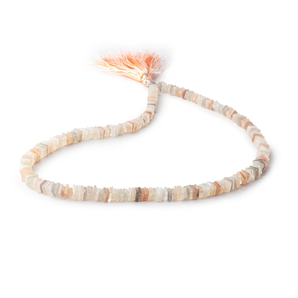 4-5mm Multi Color Moonstone Plain Square Heshi Beads 15 inch 200 pieces (ONLINE ORDER ONLY)