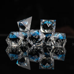 Legacy of Blue Eyes Liquid Core Dice Set - Silver (ONLINE ORDER ONLY)