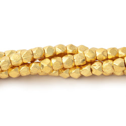 4mm Brushed Hand Cut Nugget Beads 8 inch 47 pieces (ONLINE ORDER ONLY)