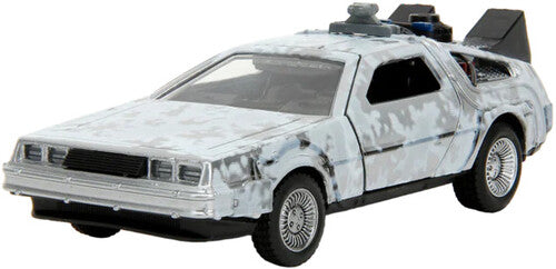 Back to the Future die-cast 1:32 scale "Hollywood Rides" DeLorean Time Machine (Frost Covered) (ONLINE ORDER ONLY)