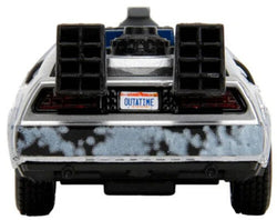 Back to the Future die-cast 1:32 scale "Hollywood Rides" DeLorean Time Machine (Frost Covered) (ONLINE ORDER ONLY)