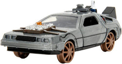 Back to the Future Part III die-cast 1:32 scale "Hollywood Rides" DeLorean Time Machine (railroad) (ONLINE ORDER ONLY)