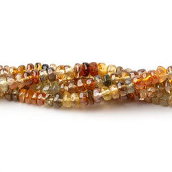 3-4mm Multi Color Golden Zircon Plain Rondelle Beads 17 inch 212 pieces AA (ONLINE ORDER ONLY)