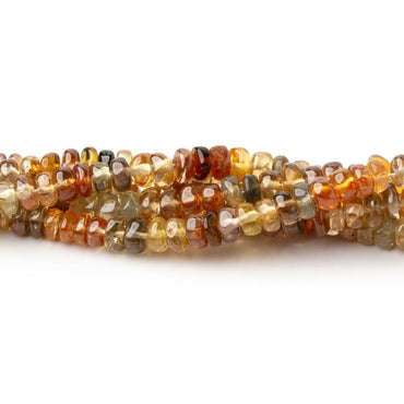 3-4mm Multi Color Golden Zircon Plain Rondelle Beads 17 inch 212 pieces AA (ONLINE ORDER ONLY)