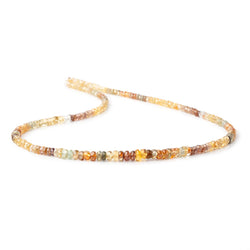 3-4mm Multi Color Golden Zircon Plain Rondelle Beads 17 inch 212 pieces AA (ONLINE ORDER ONLY)