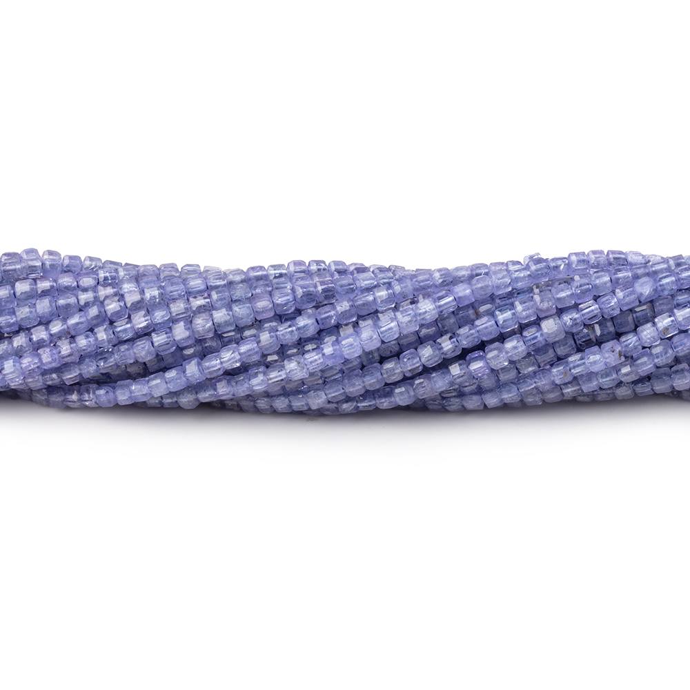 1.8mm Tanzanite Micro Faceted Cube Beads 12.75 inch 170 pieces (ONLINE ORDER ONLY)