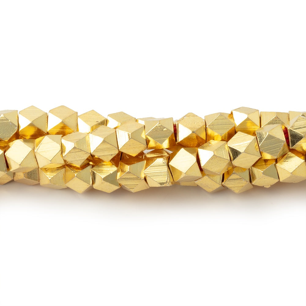 4mm Shiny Faceted Nugget Beads 8 inch 47 pieces (ONLINE ORDER ONLY)