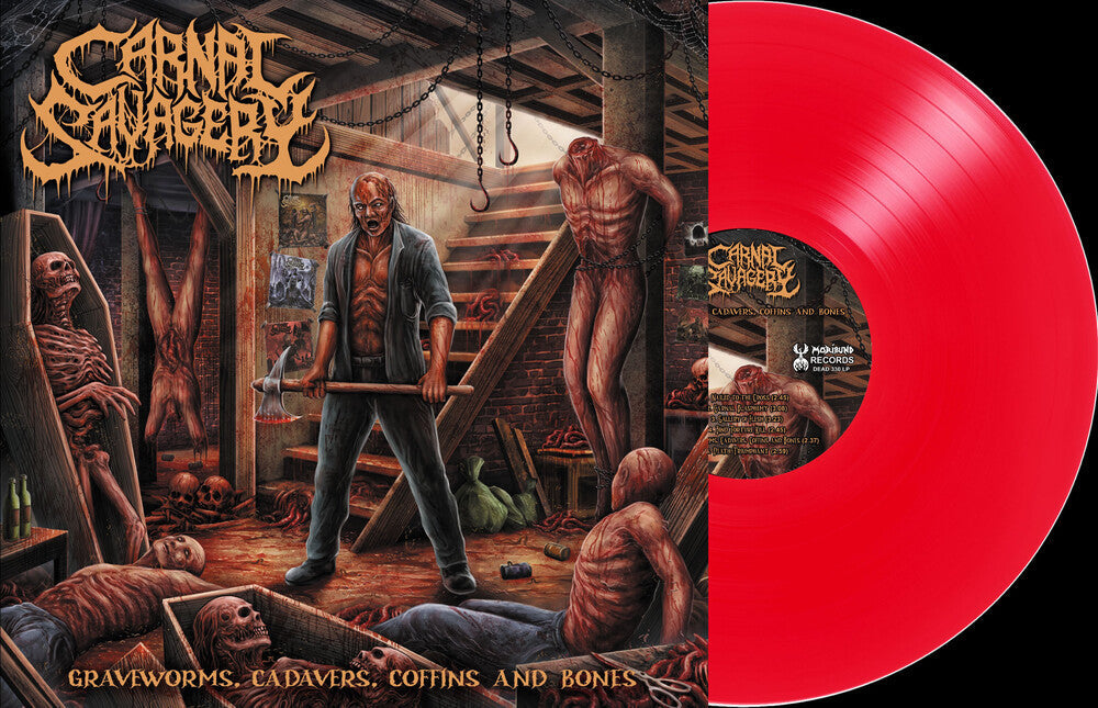 Graveworms Cadavers Coffins & Bones - Clear Red [LP]