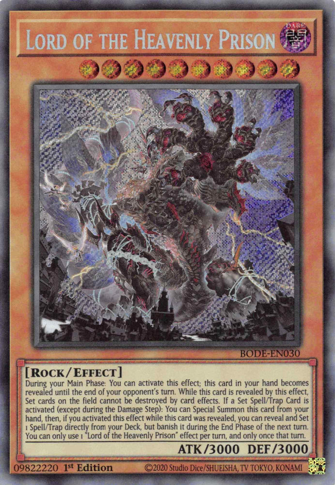 Lord of the Heavenly Prison [BODE-EN030] Secret Rare (ONLINE ORDER ONLY)