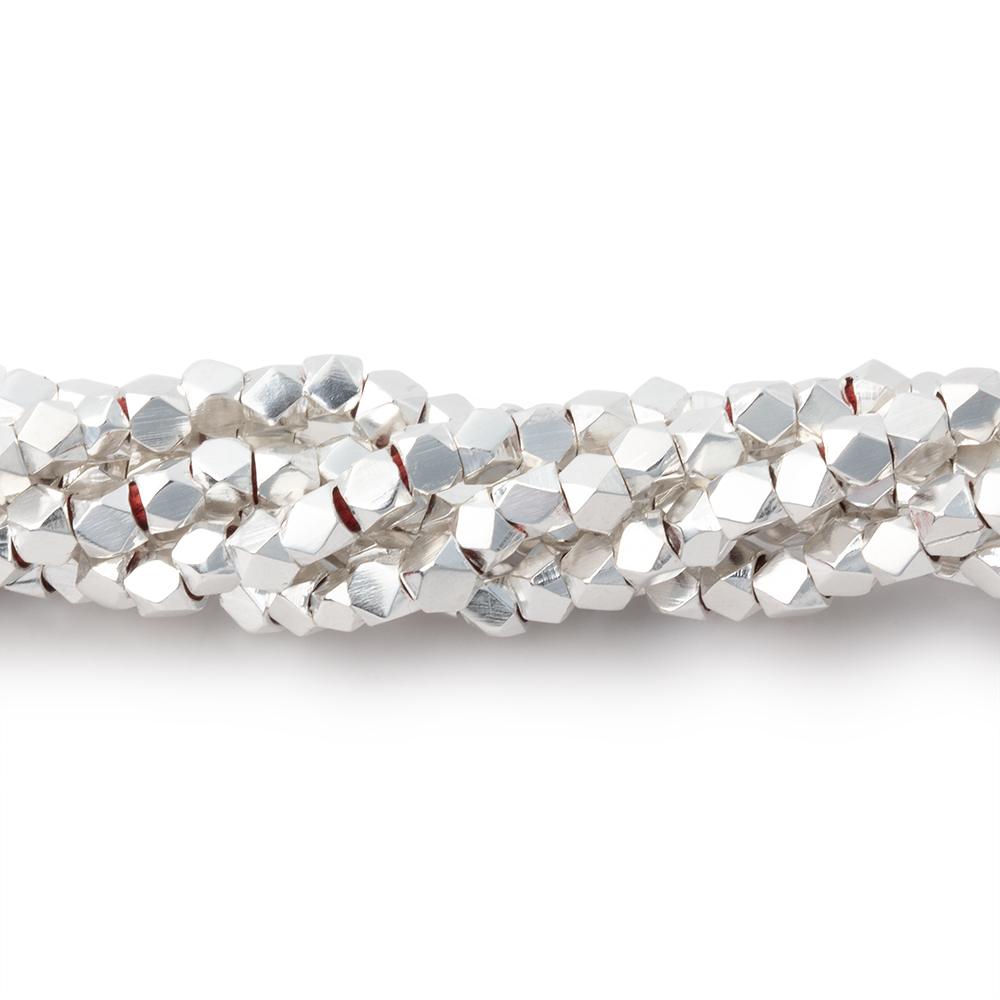 3mm Hand Polished Faceted Nugget Beads 8 inch 72 pieces (ONLINE ORDER ONLY)